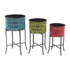 New 🔥 Farmhouse Metal Planter - Set of 3 by Monroe Lane 💯