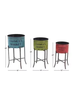 New 🔥 Farmhouse Metal Planter - Set of 3 by Monroe Lane 💯 -Monroe Lane Sales Belk 11621