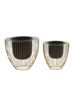 Brand new 👏 Contemporary Metal Planter - Set of 2 by Monroe Lane 🤩 -Monroe Lane Sales Belk 11653