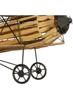 Budget 🔔 Tan Metal Natural Plane Sculpture by Monroe Lane ⭐ -Monroe Lane Sales Belk 11708