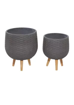 Wholesale ⌛ Contemporary Ceramic Planter - Set of 2 by Monroe Lane 🤩 -Monroe Lane Sales Belk 11725