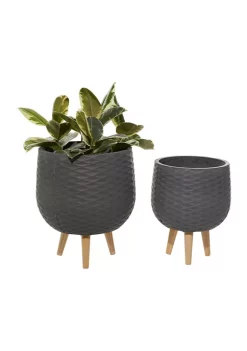 Wholesale ⌛ Contemporary Ceramic Planter - Set of 2 by Monroe Lane 🤩 -Monroe Lane Sales Belk 11726