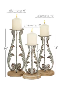 New 🛒 Vintage Metal Candle Holder - Set of 3 by Monroe Lane 🎁 -Monroe Lane Sales Belk 11759
