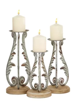New 🛒 Vintage Metal Candle Holder - Set of 3 by Monroe Lane 🎁 -Monroe Lane Sales Belk 11761
