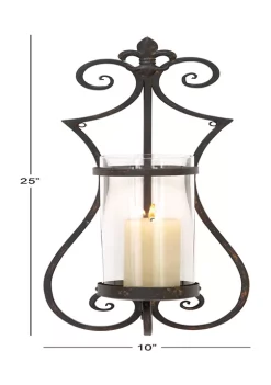Best Pirce 🛒 Traditional Metal Wall Sconce by Monroe Lane ⭐ -Monroe Lane Sales Belk 11766