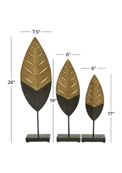 Wholesale 👍 Contemporary Metal Sculpture - Set of 3 by Monroe Lane 🔥 -Monroe Lane Sales Belk 11804