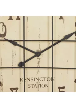 Cheapest 🥰 Industrial Metal Wall Clock by Monroe Lane 💯 -Monroe Lane Sales Belk 11809