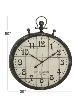 Cheapest 🥰 Industrial Metal Wall Clock by Monroe Lane 💯 -Monroe Lane Sales Belk 11811