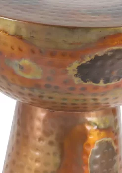 Budget 🌟 Golden State Warriors Denver Broncos Detroit Tigers Auburn Tigers Vintage Metal Accent Table by Monroe Lane 😍 -Monroe Lane Sales Belk 11816