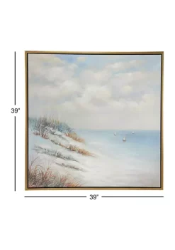 Best Pirce 😀 Coastal Polystone Framed Wall Art by Monroe Lane ❤️ -Monroe Lane Sales Belk 11902