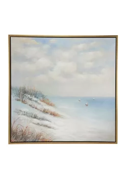 Best Pirce 😀 Coastal Polystone Framed Wall Art by Monroe Lane ❤️ -Monroe Lane Sales Belk 11903