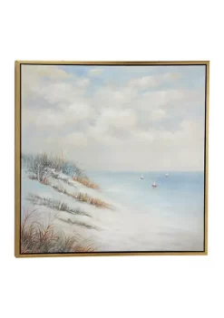 Best Pirce 😀 Coastal Polystone Framed Wall Art by Monroe Lane ❤️ -Monroe Lane Sales Belk 11904