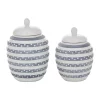 Budget 🔥 Coastal Ceramic Decorative Jars - Set of 2 by Monroe Lane ✔️