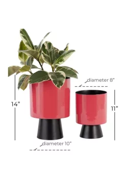 Hot Sale 🤩 Modern Metal Planter - Set of 2 by Monroe Lane ✨ -Monroe Lane Sales Belk 12116