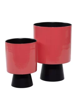 Hot Sale 🤩 Modern Metal Planter - Set of 2 by Monroe Lane ✨ -Monroe Lane Sales Belk 12118