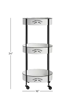 Wholesale ✨ Farmhouse Metal Storage Cart by Monroe Lane ✔️ -Monroe Lane Sales Belk 1212