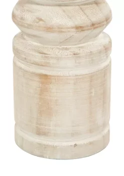 Buy ✨ Coastal Wood Candle Holder - Set of 3 by Monroe Lane 😉 -Monroe Lane Sales Belk 12136