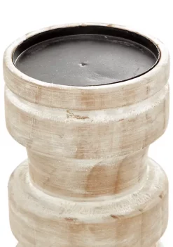 Buy ✨ Coastal Wood Candle Holder - Set of 3 by Monroe Lane 😉 -Monroe Lane Sales Belk 12137