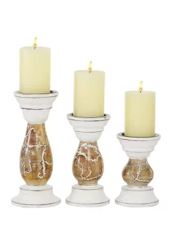 Top 10 π Farmhouse Wood Candle Holder - Set of 3 by Monroe Lane β€οΈ