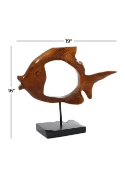 Best reviews of 🌟 Coastal Teak Wood Sculpture by Monroe Lane 🎉 -Monroe Lane Sales Belk 12194