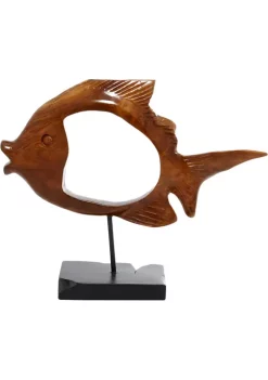 Best reviews of 🌟 Coastal Teak Wood Sculpture by Monroe Lane 🎉 -Monroe Lane Sales Belk 12195