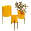 Best Sale 🛒 Contemporary Metal Planter - Set of 3 by Monroe Lane ⭐
