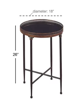 Outlet ⌛ Traditional Metal Accent Table by Monroe Lane 🌟 -Monroe Lane Sales Belk 12220