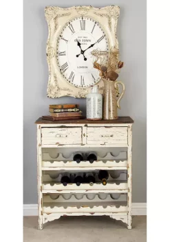 New 👏 Farmhouse Wood Standing Wine Rack by Monroe Lane 🤩