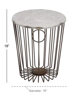 Deals 👍 Farmhouse Metal Outdoor Accent Table by Monroe Lane 🎁 -Monroe Lane Sales Belk 12239