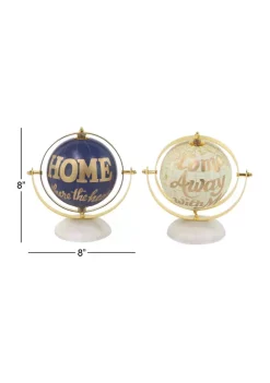 Best deal 😉 Glam Stainless Steel Globe - Set of 2 by Monroe Lane 🛒 -Monroe Lane Sales Belk 12257