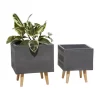 New ⭐ Contemporary Ceramic Planter - Set of 2 by Monroe Lane 😍
