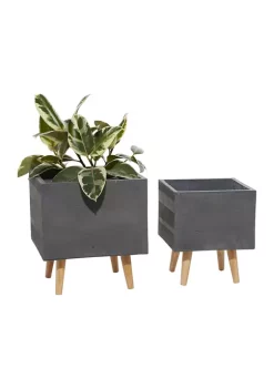 New ⭐ Contemporary Ceramic Planter - Set of 2 by Monroe Lane 😍