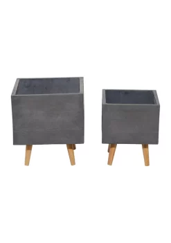 New ⭐ Contemporary Ceramic Planter - Set of 2 by Monroe Lane 😍 -Monroe Lane Sales Belk 12264