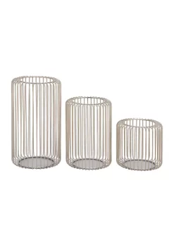Flash Sale ⭐ Modern Metal Lantern - Set of 3 by Monroe Lane 🛒