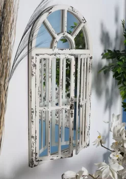 Outlet ⌛ Vintage Wood Wall Mirror by Monroe Lane 🛒