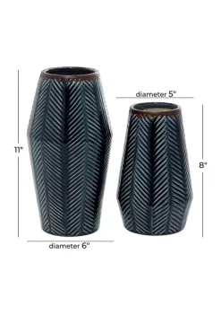 Best deal 🤩 Contemporary Ceramic Vase - Set of 2 by Monroe Lane 💯 -Monroe Lane Sales Belk 12369