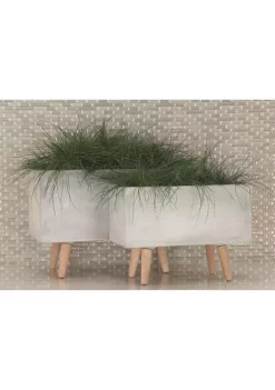 Promo ✔️ Contemporary Fiberclay Planter - Set of 2 by Monroe Lane ⭐ -Monroe Lane Sales Belk 12382
