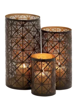 Best Sale 👏 Eclectic Metal Lantern - Set of 3 by Monroe Lane 🧨 -Monroe Lane Sales Belk 12443