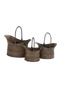 Best reviews of 🔥 Rustic Metal Planter - Set of 3 by Monroe Lane 😀