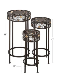 Deals ✔️ Traditional Metal Plantstand - Set of 3 by Monroe Lane 🧨 -Monroe Lane Sales Belk 12468