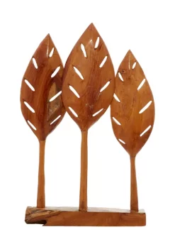 New 🔥 Teak Wood Natural Abstract Sculpture by Monroe Lane 😀 -Monroe Lane Sales Belk 12483