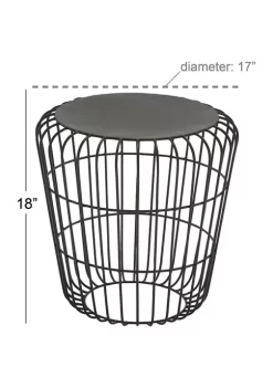 Hot Sale 🧨 Denver Nuggets Cleveland Browns Cleveland Indians Arkansas State Red Wolves Tin Industrial Outdoor Accent Table by Monroe Lane 🧨 -Monroe Lane Sales Belk 12501