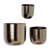 Discount 🛒 Contemporary Metal Planter - Set of 3 by Monroe Lane 🔔