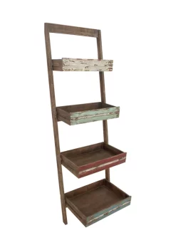 Flash Sale 👍 Kansas Jayhawks Farmhouse Wood Shelving Unit by Monroe Lane ❤️ -Monroe Lane Sales Belk 12560