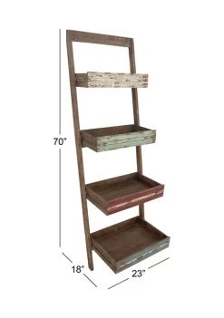 Flash Sale 👍 Kansas Jayhawks Farmhouse Wood Shelving Unit by Monroe Lane ❤️ -Monroe Lane Sales Belk 12561