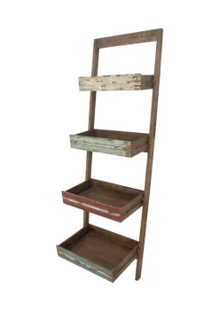 Flash Sale 👍 Kansas Jayhawks Farmhouse Wood Shelving Unit by Monroe Lane ❤️ -Monroe Lane Sales Belk 12562