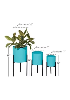 New 🌟 Contemporary Metal Planter - Set of 3 by Monroe Lane 🥰 -Monroe Lane Sales Belk 12566