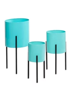 New 🌟 Contemporary Metal Planter - Set of 3 by Monroe Lane 🥰 -Monroe Lane Sales Belk 12568