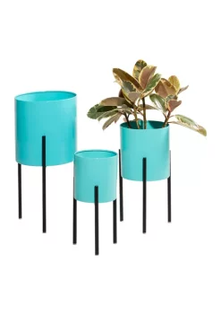 New 🌟 Contemporary Metal Planter - Set of 3 by Monroe Lane 🥰 -Monroe Lane Sales Belk 12569