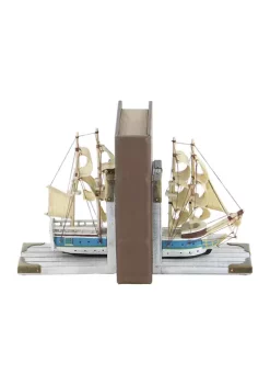 Deals 🤩 Coastal Wood Bookends - Set of 2 by Monroe Lane 🧨 -Monroe Lane Sales Belk 12581